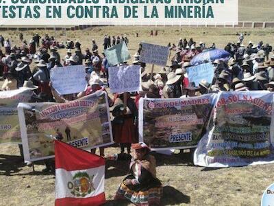 Comunidades originarias de Espinar inician protestas en contra de la minería