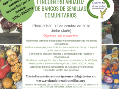 Jódar (Jaén):  I Encuentro Andaluz de Bancos de Semillas Comunitarios
