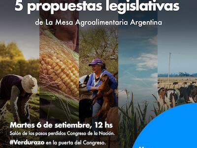 Presentación de 5 propuestas legislativas de la Mesa Agroalimentaria Argentina en el Congreso de la Nación