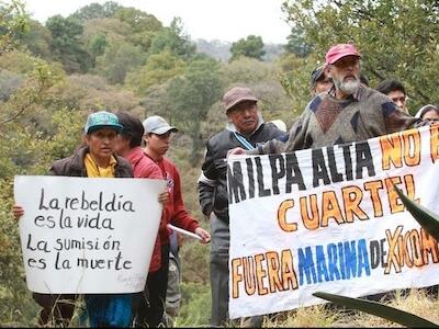 Comuneros rechazan base militar en Milpa Alta