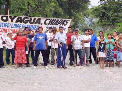 El Frente Popular en Defensa del Soconusco reclama que se respeten las declaratorias de municipios libres de minería de Escuintla y Acacoyagua