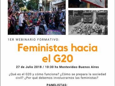 flyer webinario feministas hacia el g20