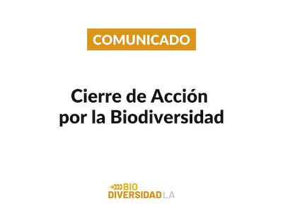 Cierre de Acción por la Biodiversidad