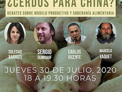 Conversatorio virtual: ¿Cerdos para China? Debates sobre Modelo Productivo y Soberanía Alimentaria