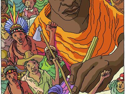 Art by Túlio Carapiá and Clara Cerqueira (Brazil) for ‘To Hope, 100 Years of Paulo Freire’, a poster exhibition, 2021. Available at Tricontinental’s website.