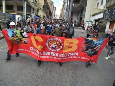 “Cacería humana”, denuncia central sindical de Bolivia