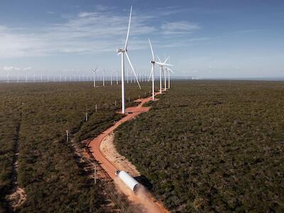 Parque Eólico Babilonia Centro (553.5 MW), ubicado en Bahía, Brasil. Foto: Vestas.