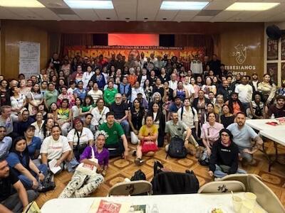 Activistas, defensores de derechos humanos y familiares de víctimas durante las jornadas de deliberación y apertura del Tribunal de Conciencia en el Centro Teresiano de Ciudad Juárez. Foto: Heriberto Paredes