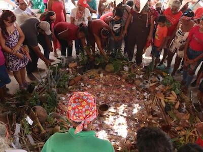 Registro da edição de 2025 da Festa da Troca de Sementes Crioulas, realizada anualmente em comunidades rurais do Mato Grosso.