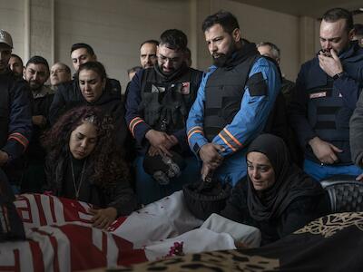 Funeral en Beirut en abril de 2026. Manu Brabo