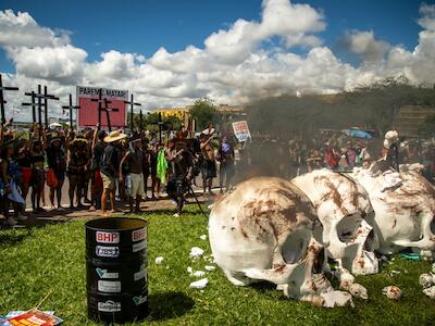 Acampamento Terra Livre 2026: marcha “Congresso inimigo dos povos”. Foto: Guilherme Cavalli/Cimi.
