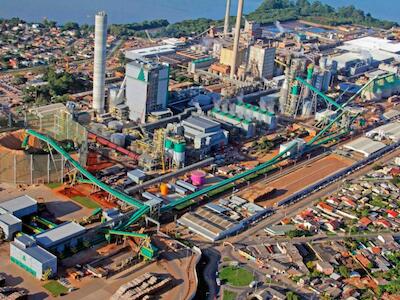 Fábrica de celulose da CMPC em Guaíba no Rio Grande do Sul. Foto: CMPC/Divulgação