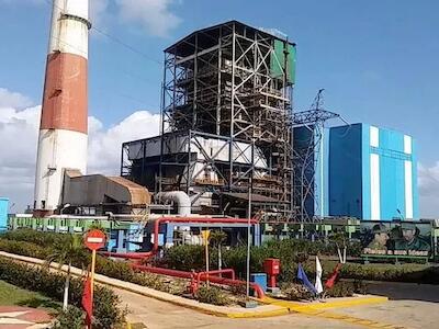 Planta de generación de energía en Cuba. Foto: @CubaMINREX