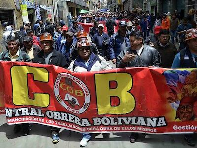 La Central Obrera Boliviana convoca a la marcha “Bolivia No Se Vende” el 3 de enero 