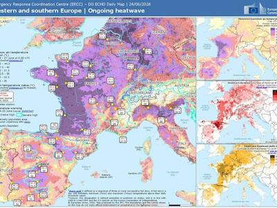 Fuentes: Rebelión [Imagen: Mapa de la ola de calor en Europa a finales de junio (ERCC-CC BY 4.0)]