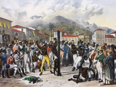 Fuentes: A Terra é Redonda (Brasil) [Imagen: Castigo a un esclavo en Brasil (hacia 1830), obra de Mauricio Rugendas]