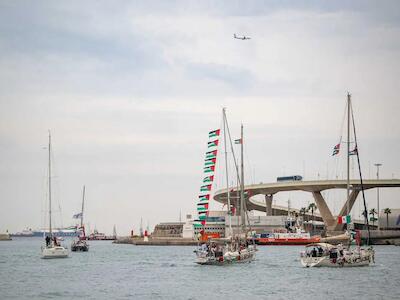 Barcos de la segunda expedición de la Global Sumud Flotilla, parte del Moll de la Fusta, a 12 de abril de 2026, en Barcelona, Catalunya - Lorena Sopêna / Europa Press
