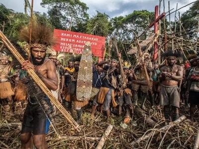 El Pueblo Awyu de Papúa resiste la expansión de las plantaciones de palma aceitera para la producción de biodiésel y otros usos en sus tierras ancestrales (Foto: Jurnasyanto Sukarno / Greenpeace)