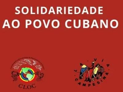 La Vía Campesina Brasil expresa solidaridad con el pueblo cubano ante el bloqueo económico, comercial y financiero impuesto por Estados Unidos