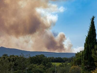 © Adobe Stock/Bruno Humo procedente del incendio forestal de Trévillach en Perpiñán, Francia.
