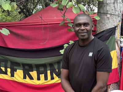 Foto: Rony Castillo Güity, líder de la Organización Fraternal Negra Hondureña (Ofraneh). (Berta Camprubí Pàmies)