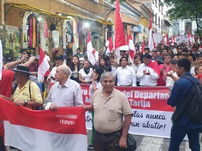 Masiva marcha en Tarija dio 72 horas de plazo para que Petrobras salga de la Reserva de Tariquía