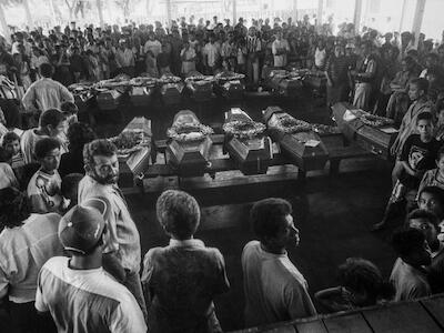O Massacre de Eldorado dos Carajás, em 1996, deixou 21 sem-terra mortos, em operação policial no Sudeste do Pará. Foto: Joao Roberto Ripper