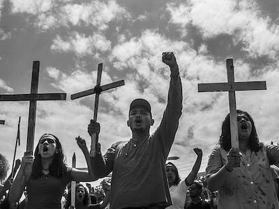 Acampamento Pedagógico da Juventude, realizado em 2016, no local do massacre de Eldorado do Carajás. Foto: Crédito: Marcelo Cruz