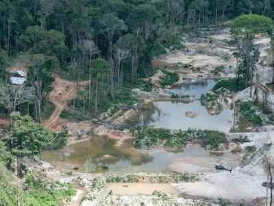 Garimpo na Amazônia | Crédito: Vinícius Mendonça/Ibama