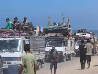 Noticias ONU Desplazamientos forzados en Gaza.