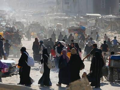 © UNRWA Palestinos desplazados en Gaza.