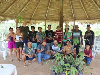 Oficina de Agroecologia e Sistemas Agroflorestais (SAFs), dos povos Mura e Maraguá (AM). Foto: Mayara Mura | Rede de Comunicadores Mura (Recim)