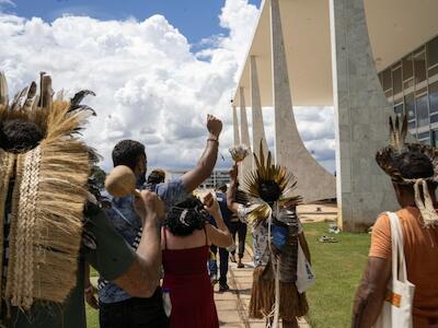 Pela demarcação de seus territórios e acesso às políticas públicas, indígenas do Piauí realizam incidência em Brasília. Foto: Adi Spezia | Cimi