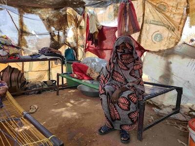 Una mujer desplazada sudanesa, en un campamento de la ciudad de El-Obeid (STR | AFP)