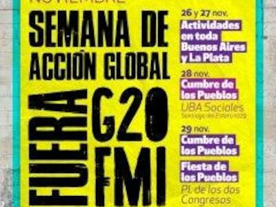 ¡Fuera G20 y FMI! Programa de la Semana de Acción