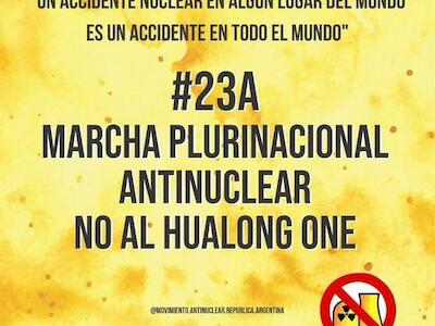 Adherí y suma al 23A: Marcha Plurinacional Antinuclear