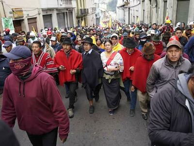 Paro nacional en Ecuador duró 18 días y se levantó el 30 de junio tras acuerdo entre indígenas y el Gobierno. Foto: Conaie