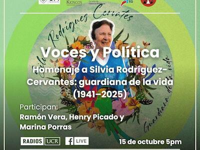 Homenaje a Silvia Rodríguez-Cervantes en el programa "Voces y Política"
