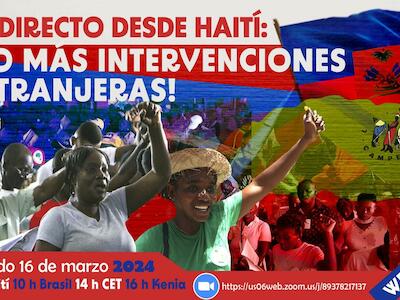 Webinario | En directo desde Haití: ¡No más intervenciones extranjeras!