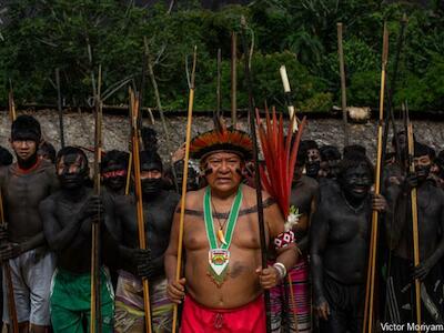 - Davi Kopenawa em encontro de Lideranças Yanomami e Ye'kwana, em novembro de 2019. (Foto: Victor Moriyama/Isa)