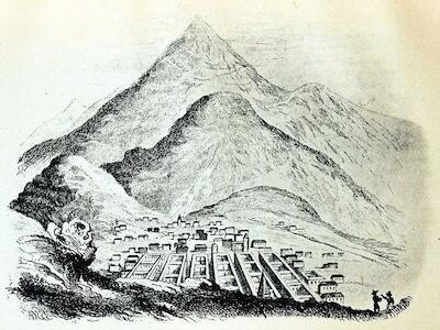 - Cerro Rico (Potosí, Bolivia) en un grabado de 1842.