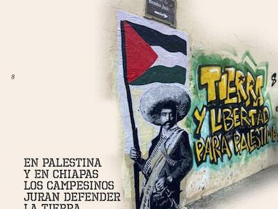 Mural de Zapata y Palestina, Tepoztlán Morelos. Foto: anónima