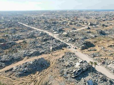 Una imagen captada en enero de 2025 para mostrar la destrucción de Rafah, en la Franja de Gaza. / Ashraf Amra - UNRWA