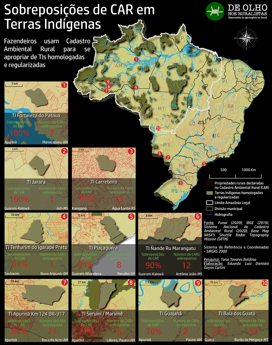 Terras em 297 áreas indígenas estão cadastradas em nome de milhares de ...