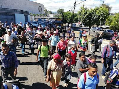 Movilización del pueblo lenca para exigir Justicia para Berta, 10 de enero 2019, Tegucigalpa. Foto: COPINH.