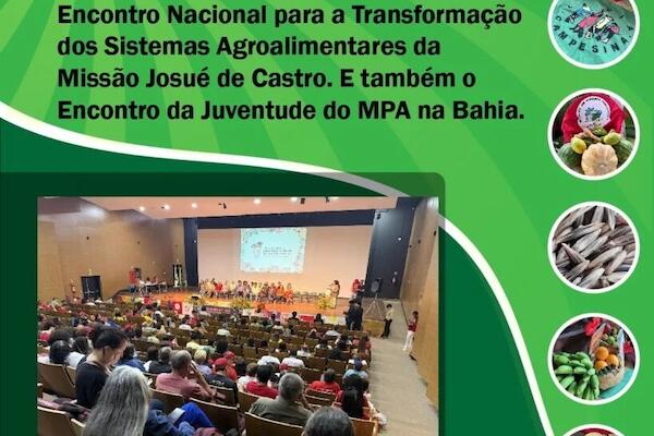 Missão Josué de Castro reúne movimentos sociais e governo federal em defesa da soberania alimentar