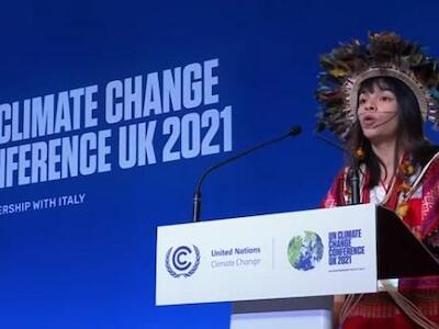 Activista indígena ofrece potente discurso en la COP26