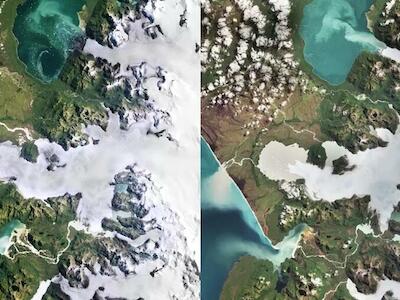Antes y después: los glaciares del Parque Nacional Laguna San Rafael retrocedieron “drásticamente”