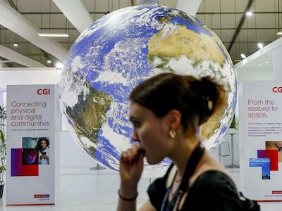 Centro Internacional de Convenciones de Sharm el-Sheikh, durante el primer día de la cumbre climática COP27, en Egipto. Foto: Mohammed Abed, AFP