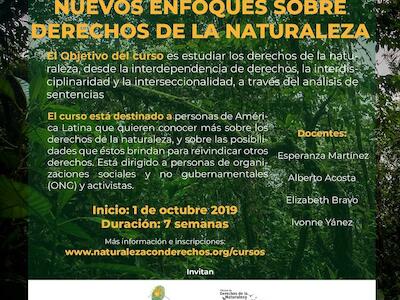 Curso Virtual: Nuevos enfoques sobre derechos de la naturaleza 